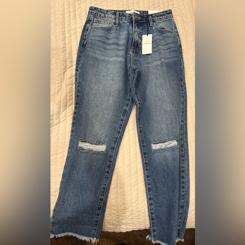 Stylish Blue Distressed Women's Skinny Jeans
